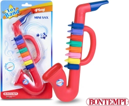 Laste punane plastist saksofon 8 klahviga