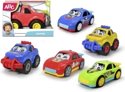 Abc speedy auto kõige pisematele 27 cm – võidusõidu- ja veoautode komplekt (6 tüüpi)