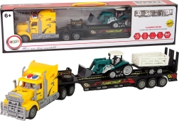 Puldist juhitav veok haagisega 60 cm ja ekskavaator tuledega