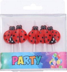 Party Candle Ladybug - Set of 5 pcs
