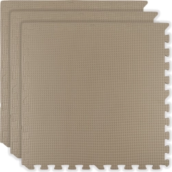 HUMBI vahust põrandamatt 180 × 60, suured veekindlad pusletükid, lastele ohutu, 3 tk, helebeež