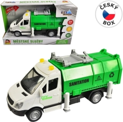 Push-and-Go Garbage Truck with Lights and Sound
