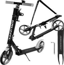 Linnalik kokkupandav tõukeratas suurte 200 mm rataste ja jalapiduriga – Hall