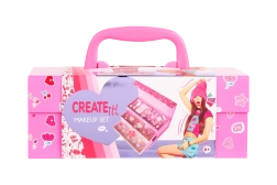 Three-tier CREATE IT! makeup case for kids