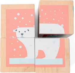 Wooden picture blocks with northern animals – 4 pcs