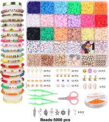 Set of colorful fusible beads 5000 pcs with molds and bucket