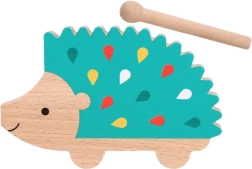 Petit Collage wooden guiro hedgehog