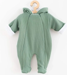 Laste talvine kapuutsiga kombinesoon NEW BABY Frosty mint, suurus 62 (3–6 kuud)