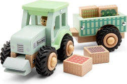 Puidust traktor haagise ja kaubaga
