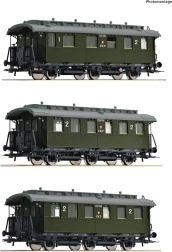 Roco 3 PKP reisivaguni komplekt H0