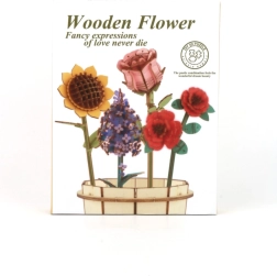 3D Wooden Flower Bouquet