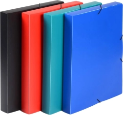 Arhiivikarp A4 kummiga polüpropüleenist, must