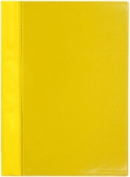 A4 PVC Fast Binder with Front Pocket, Yellow