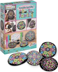 GRAFIX Rock Painting – Mandala Glitter Decoration