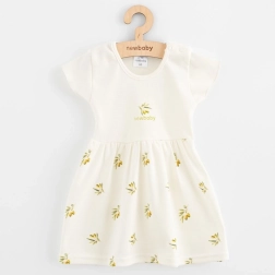 NEW BABY Olives short-sleeved organic cotton baby dress