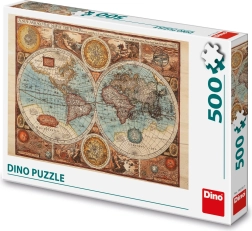 Dino Puzzle Ancient World Map - 500 Pieces