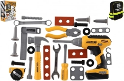 Plastist tööriistakomplekt akudrelli ja seljakotiga