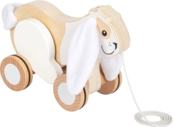 Wooden Pull Toy Rabbit with Crinkly Ears by Small Foot