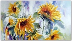 Teemantmaal päevalilled 80 × 40 cm