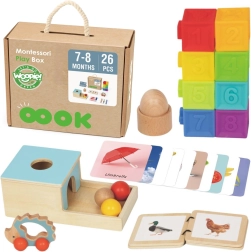 Montessori hariduskomplekt 6‑ühes WOOPIE GREEN beebidele 7–8 kuud, 26 osa, FSC