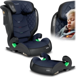 Nukido Louis laste turvatool 100–150 cm ISOFIX-iga, must–tumesinine