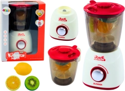 Kids' blender with lights and sounds, spinning blades and 3 plastic fruits