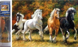 Norimpex teemantmaalimine „Jooksvad hobused“ 30 × 40 cm