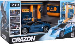 RC sports car with gas station