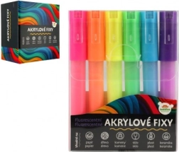 Akrüülfluorestseeruvad markerid 6 tk paberile, klaasile, keraamikale ja kivile
