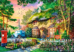 Puzzle TREFL Premium Plus: Tee aeg - Sleepy Lane Cottage 1000 tükki