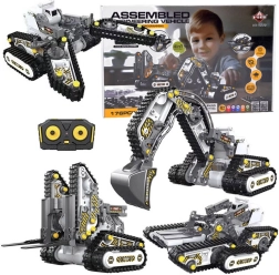 4-ühes ehituskomplekt – kaugjuhitavad ehitusmasinad, 176 detaili