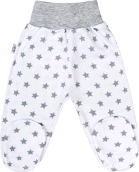 Baby footed pants New Baby Classic II grey with little stars 62 (3–6 m)
