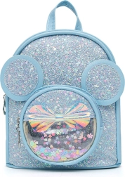 Children's Backpack with Sequins and Mouse Ears - Blue