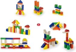 Wooden construction set 100 blocks