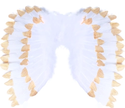 Inglitiivad suletega valge‑kuldne