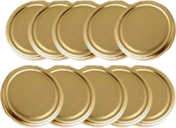 Gold metal canning jar lid 82 mm (10 pcs)
