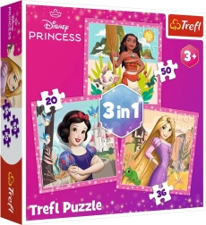 Pusle 3-in-1 – kaunid lilled – DISNEY PRINCESS Trefl