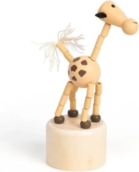 Bigjigs Toysi puidust safari kaelkirjak pigistusloom
