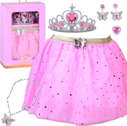 Kostüüm väikesele printsessile haldjas-liblikas – roosa tüllseelik ja ehted