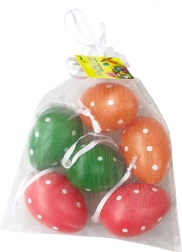Plastic Colorful Decorative Egg 4x6 cm