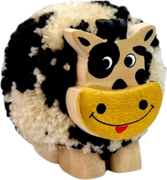 Toy for Children Wooden Figurine Cow