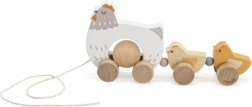 Wooden Pull-Along Hen with Chicks Viga PolarB