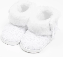 Imikute talvised pitsilised saapakesed New Baby, valged, 3–6 kuud