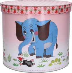 Round Storage Box Mole and Elephant