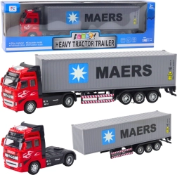 Konteinerveok tõmbeajamiga, avatavad uksed, punane-hall