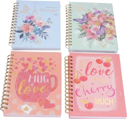 Unruled Spiral Notebook 15 × 21 cm, 100 pages