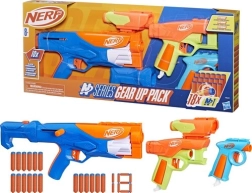 Nerf N Series Gear Up Pack – blästrite komplekt (püss ja 2 püstolit) 18 noolega