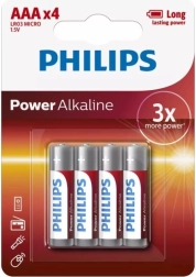 Philips Power Alkaline AAA patareid 4 tk