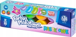 Temperavärvid ASTRA pastelsed 12×20 ml, 2 neoonvärvi