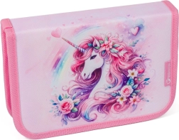 Bagmaster Beta school two-flap pencil case – unicorn